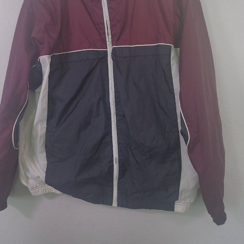 Vintage Cheetah Jacket Unisex M 80s 90s Colorblock Retro Windbreaker - Picture 2 of 11
